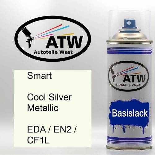 Smart, Cool Silver Metallic, EDA / EN2 / CF1L: 400ml Sprühdose, von ATW Autoteile West.